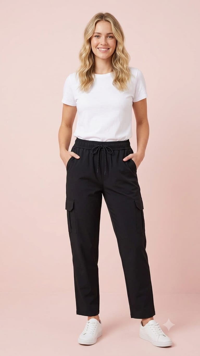 Women's Cotton-Blend Daily Cargo Pants