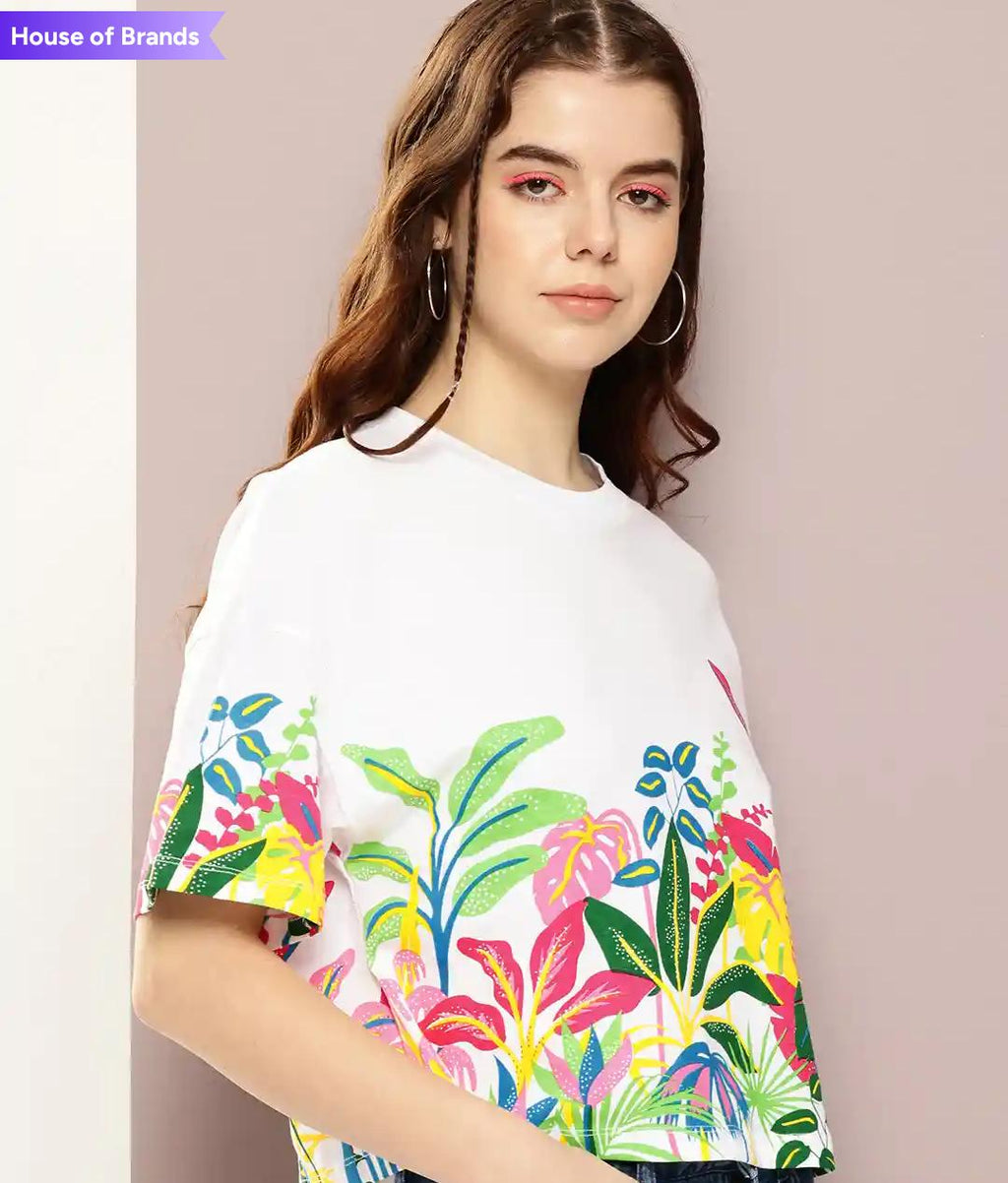 Botanical Paradise Vibrant Graphic Tee