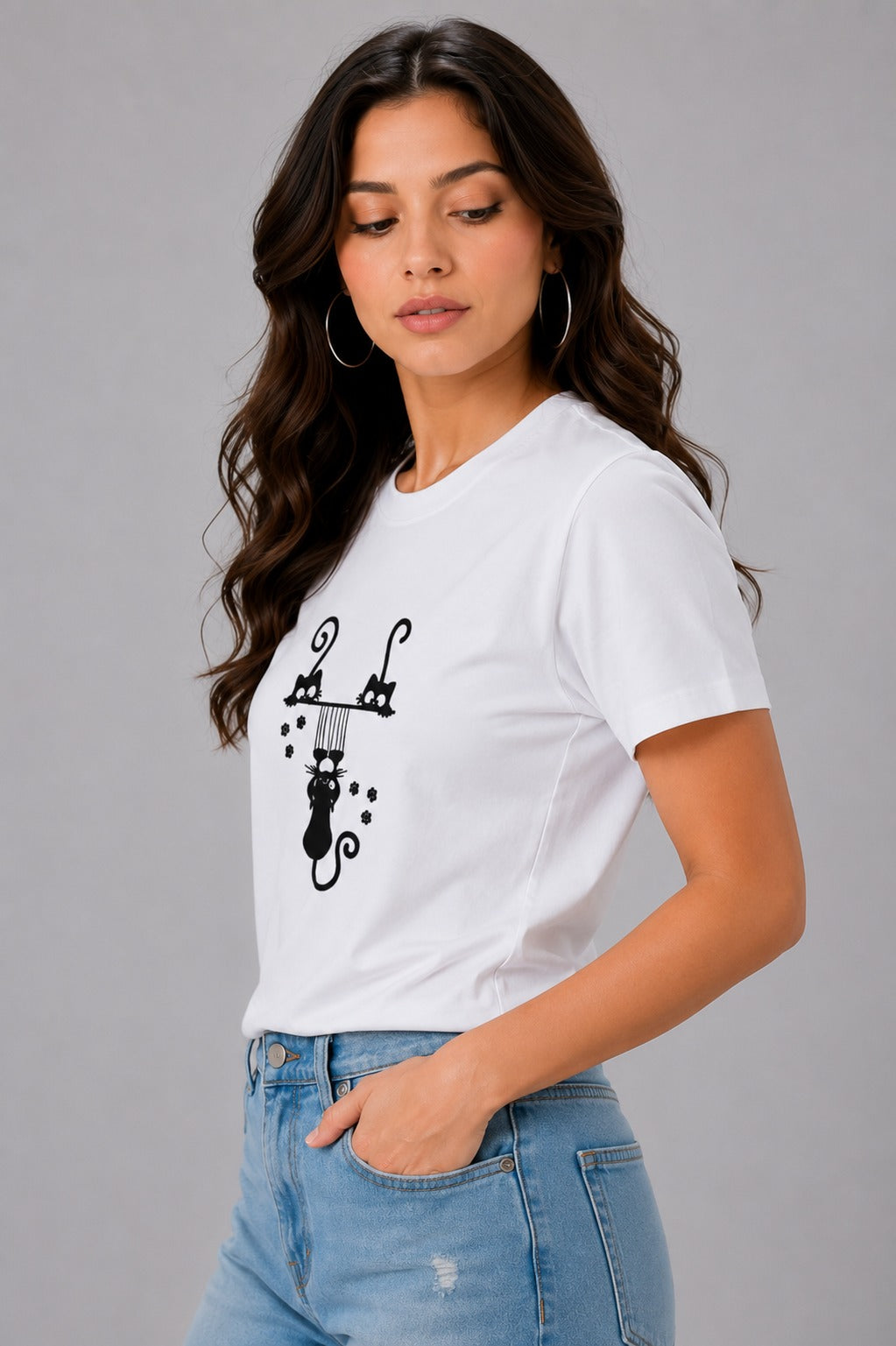 Women's Cotton Graphic Crewneck T-Shirt