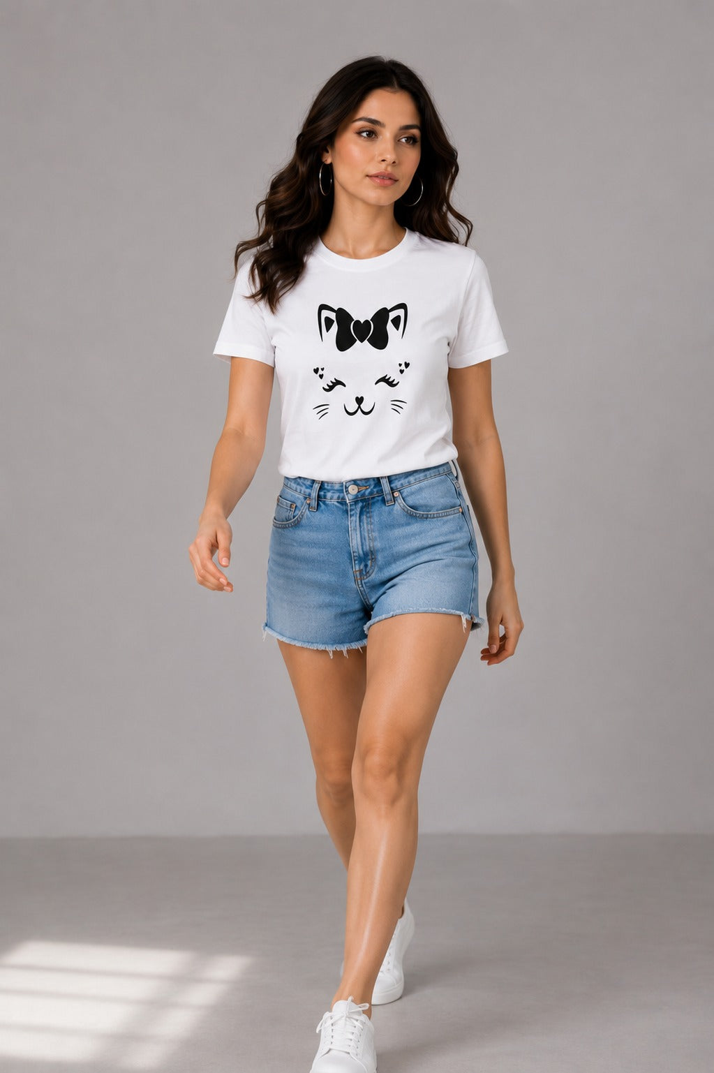 Women's Cotton Graphic Crewneck T-Shirt